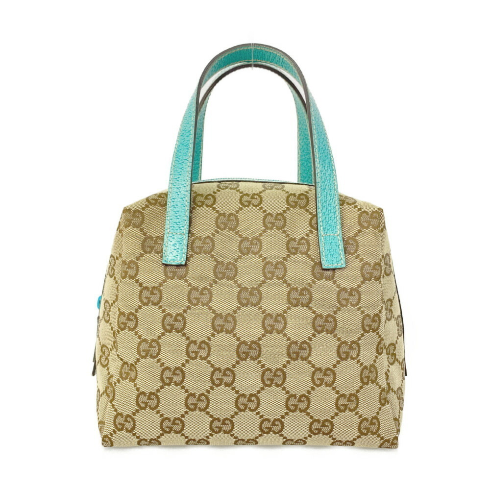 Gucci GG Bowling Bag Handbag Beige Blue